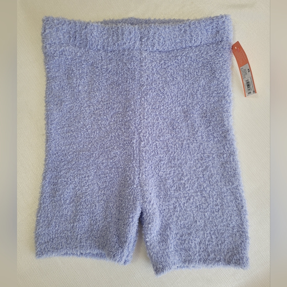 Colsie XS Blue Fuzzy Lounge Shorts Soft Cozy Sleepwear